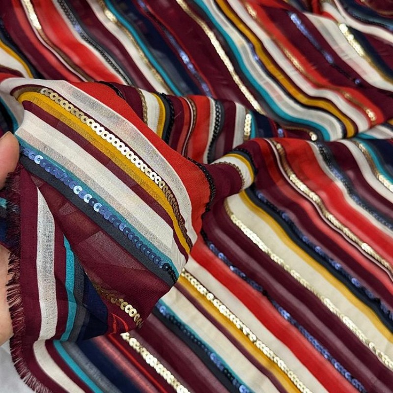 Colorful Striped Embroidered S - огляд і ціна Ethnic Fashion Designers