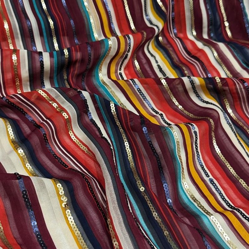 Colorful Striped Embroidered S - огляд і ціна Ethnic Fashion Designers