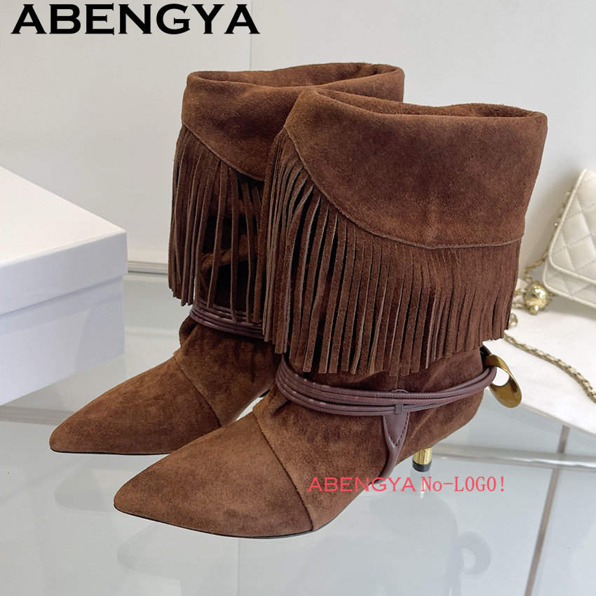 Suede Leather Edge Tassel Desi - огляд і ціна Ethnic Fashion Designers