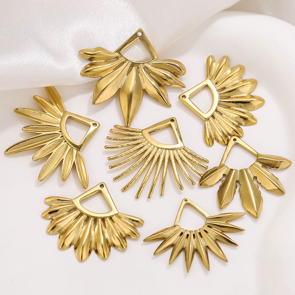 2pcs Stainless Steel Fan Shape - огляд і ціна Ethnic Fashion Jewellery