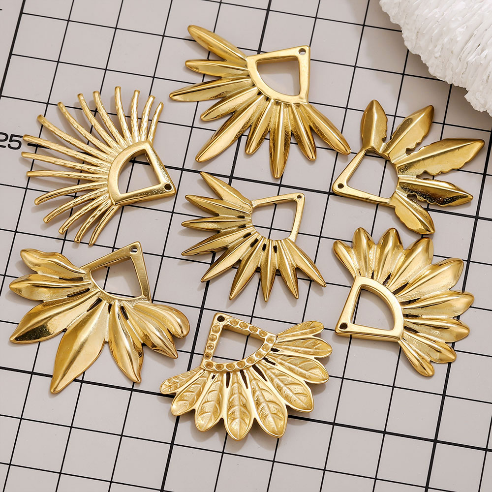 2pcs Stainless Steel Fan Shape - огляд і ціна Ethnic Fashion Jewellery