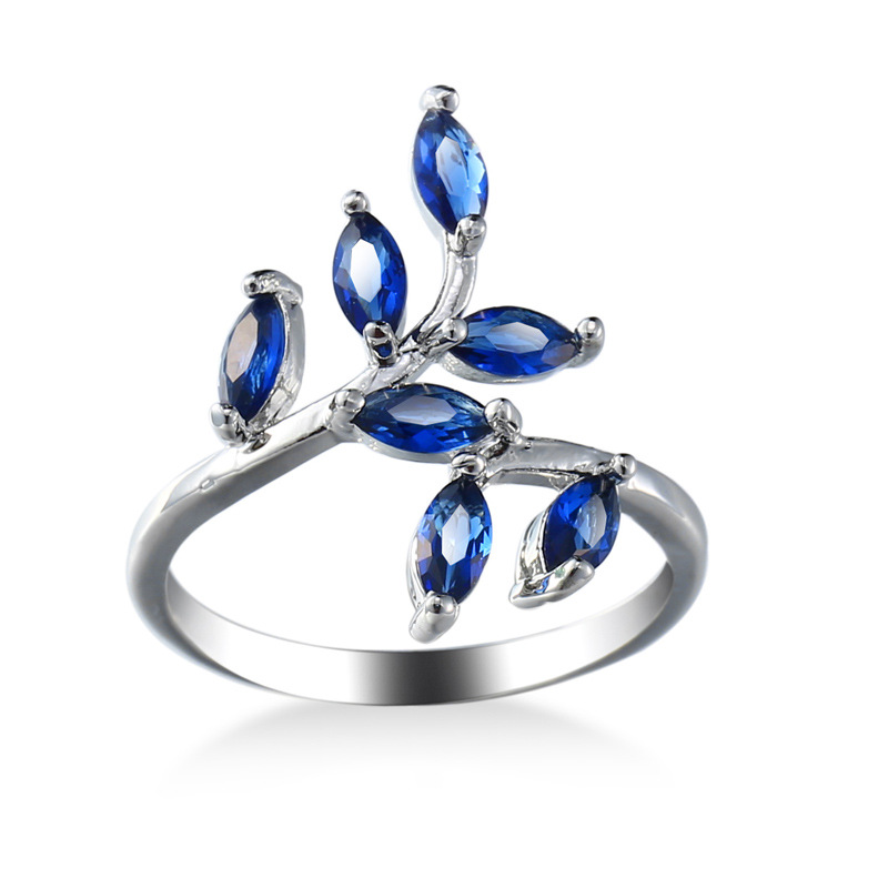 Pretty Blue Leaves Design Ring - огляд і ціна Ethnic Fashion Designers
