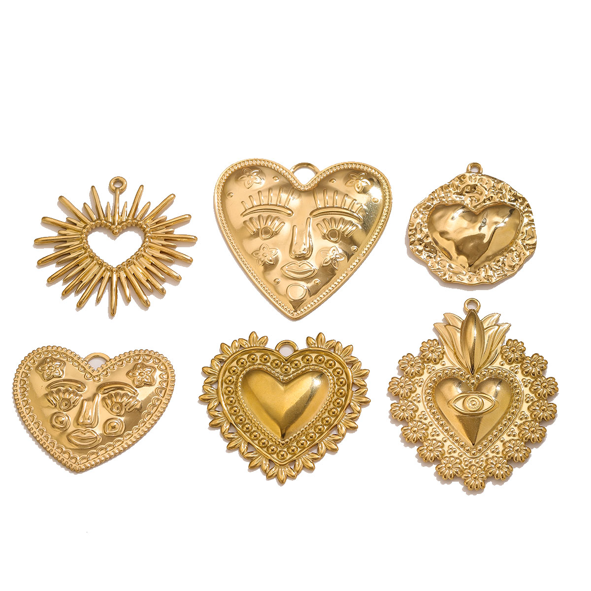5Pcs PVD Gold Stainless Steel  - огляд і ціна Ethnic Fashion Jewellery