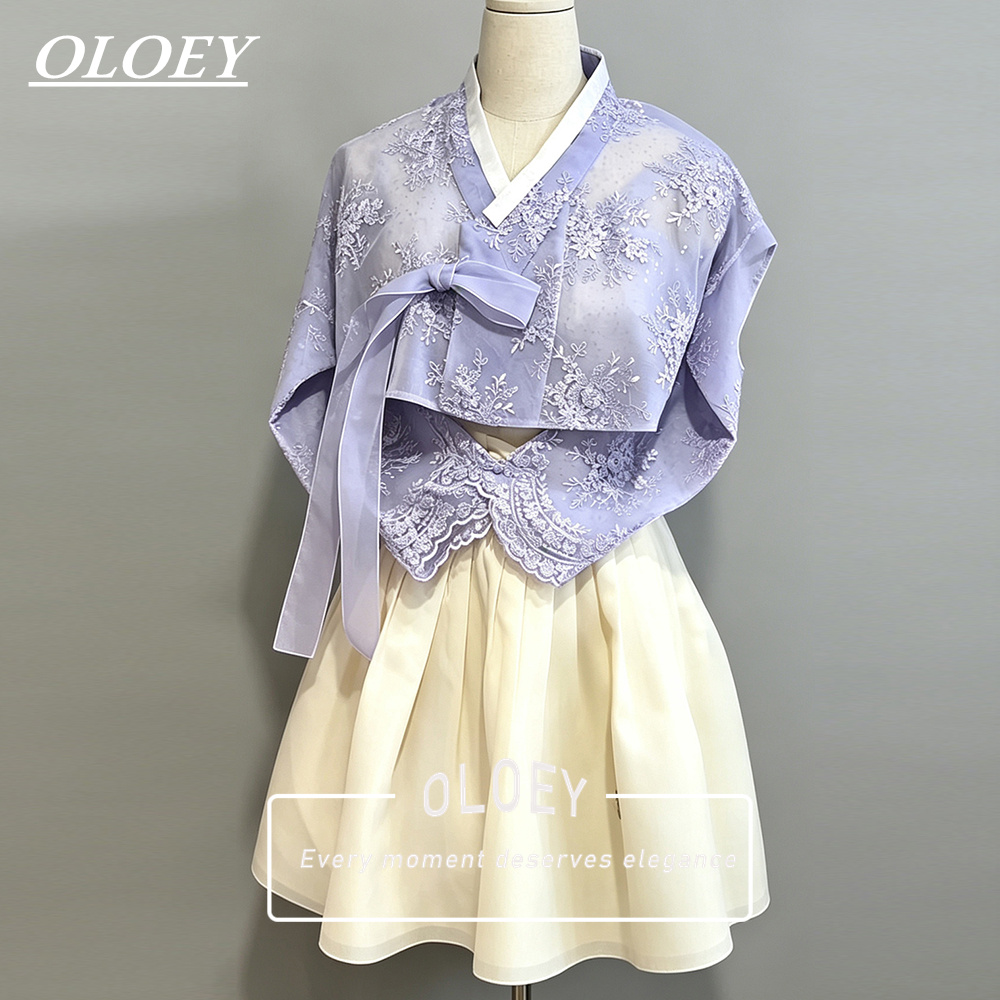 OLOEY Elegant Purple Yellow 2  - огляд і ціна Hanbok Modern Set