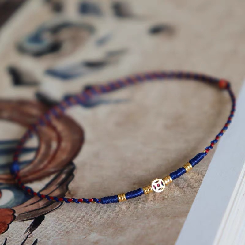 Copper Coin Woven Bracelet Red - огляд і ціна Ethnic Fashion Co In