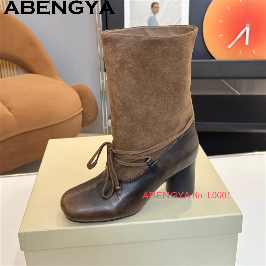 ABENGYA Chunky Heel Mid Calf B - огляд і ціна Ethnic Fashion Week
