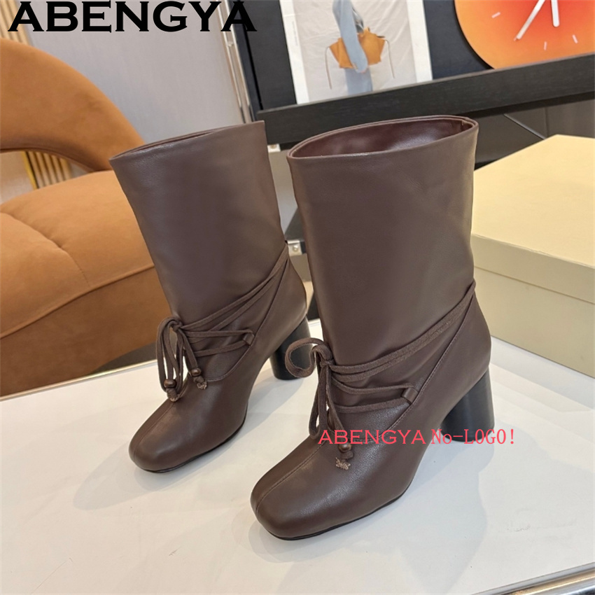 ABENGYA Chunky Heel Mid Calf B - огляд і ціна Ethnic Fashion Week